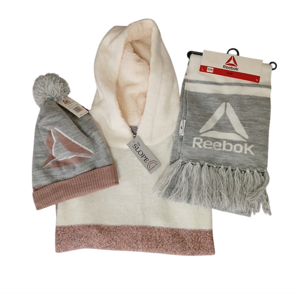 Reebok Gray and Pink Winter Set